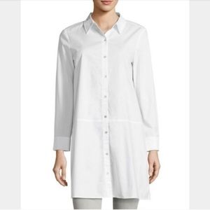 Eileen Fisher | White Classic Button Down Tunic